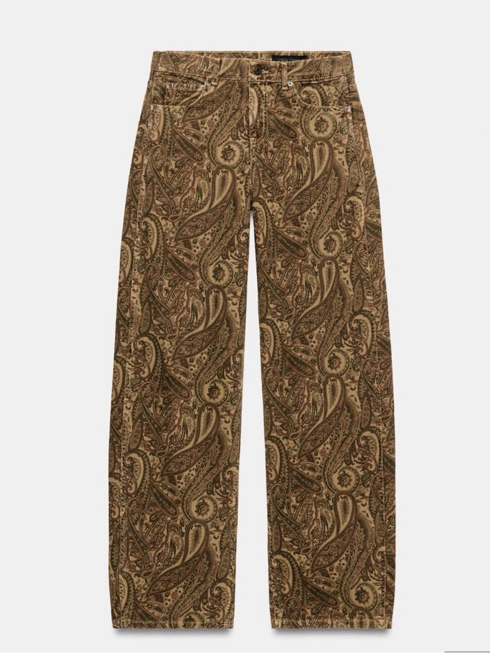 Zara ZW Collection Mid Rise Curved Straight Jeans